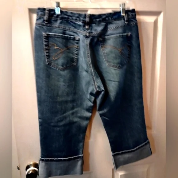 Bandolinoblu Denim Capri Pants Size 14 Petite - Picture 3 of 4